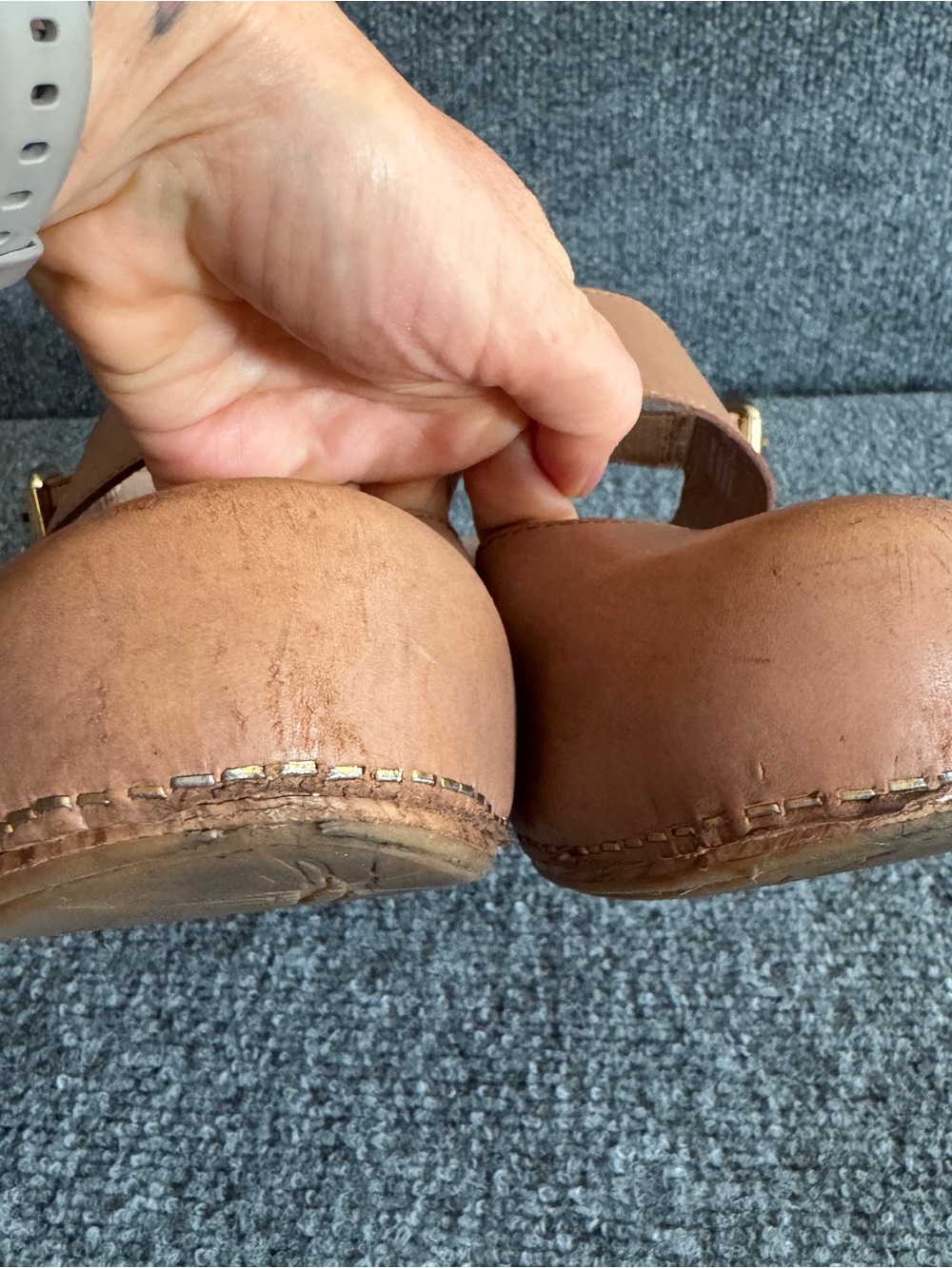 Dansko Leather Slingback Malin Clog Sandals Taupe EU 40 US 9.5-10 - Picture 13 of 15